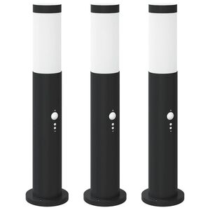 vidaXL &Scaron;viestuvai su jutikliu, 3 vnt., 50 cm, nerūdijantis plienas, IP44