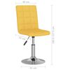 vidaXL Pasukamos valgomojo kėdės, 2vnt., garstyčių geltonos, audinys