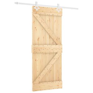 vidaXL Slankios durys Natūrali ir Balta 80 x 210 cm