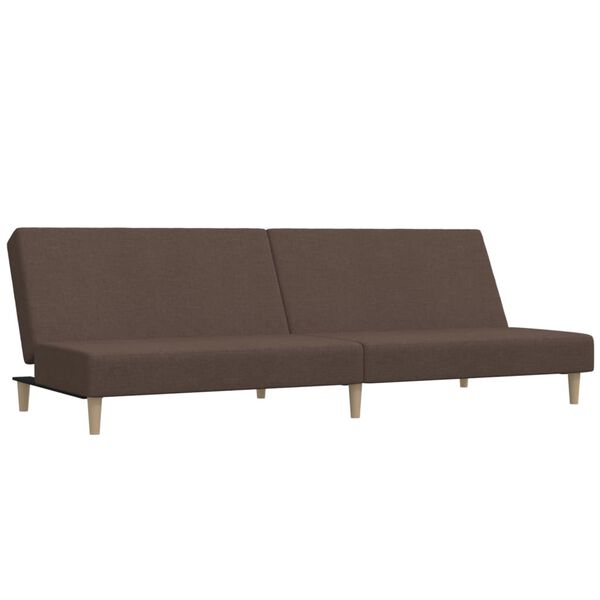 vidaXL Dvivietė sofa-lova, taupe spalvos, audinys