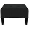 vidaXL Dvivietė sofa-lova su taburete, juoda, mikropluo&scaron;to audinys