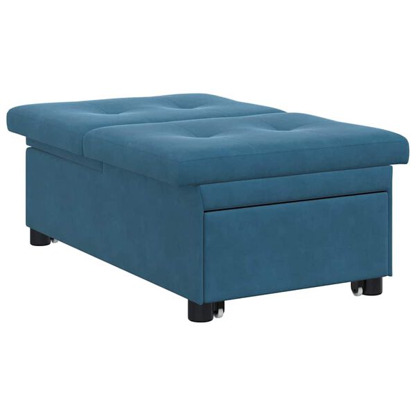 vidaXL Sofa-Lova Mėlyna 67 x 194 x 38 cm Aksomas