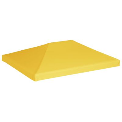 vidaXL Viršutinis pavėsinės uždangalas, geltonas, 4x3m, 270 g/m²