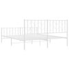 vidaXL Lovos rėmas su galvūgaliu/kojūgaliu, baltas, 160x200cm, metalas
