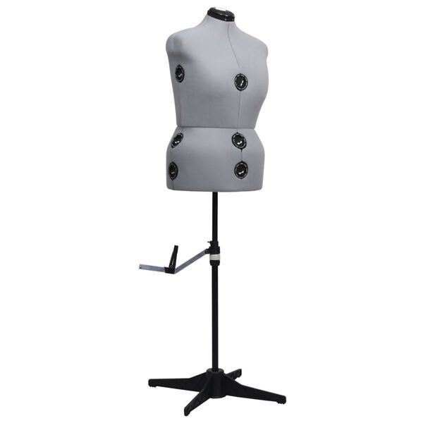 vidaXL Reguliuojamas manekenas, pilkas, moteriškas, L/44-50 dydžio