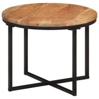vidaXL Kavos staliukas, 45x45x35cm, akacijos medienos masyvas/geležis