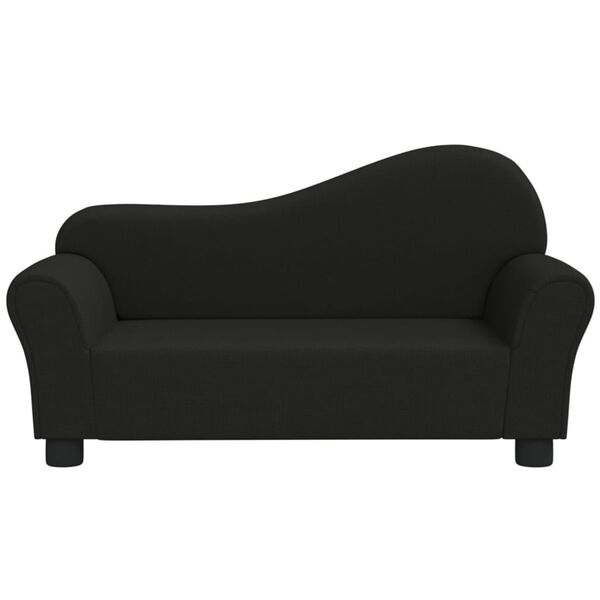 vidaXL Vaiki&scaron;ka sofa, juodos spalvos, audinys