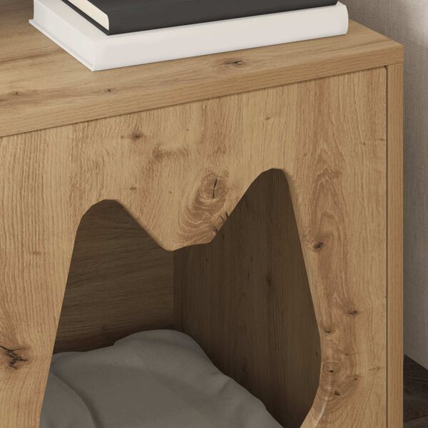 vidaXL Katės namelis Meistrų ąžuolas 42,5 x 40 x 53,5 cm