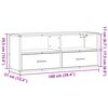 vidaXL Televizoriaus spintelė, juoda, 100x31x39,5cm, mediena/metalas