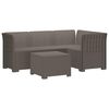 vidaXL 4 Vietų Sodo Sofa Ratanų Imitacija PP &Scaron;viesiai pilka