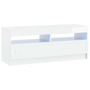 vidaXL LED televizoriaus spintelė Itin blizgi balta Apdirbta mediena