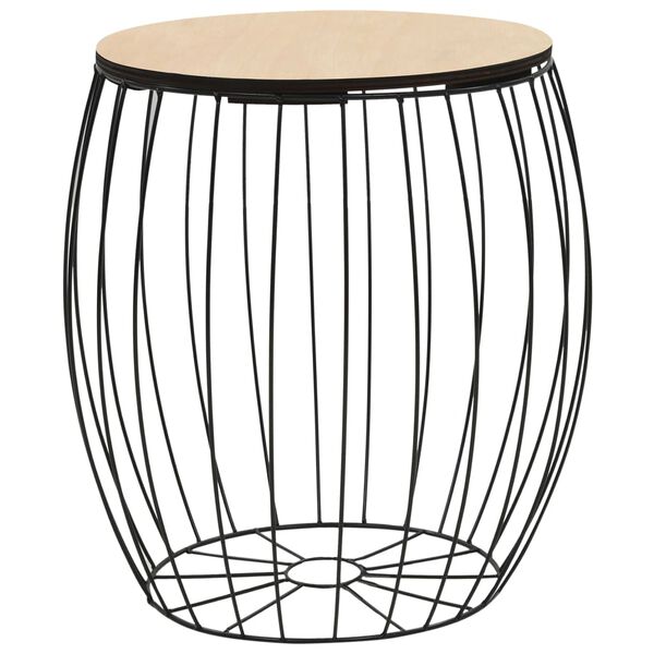 vidaXL Kavos staliukų komplektas, 3d., tuopos fanera, geležis