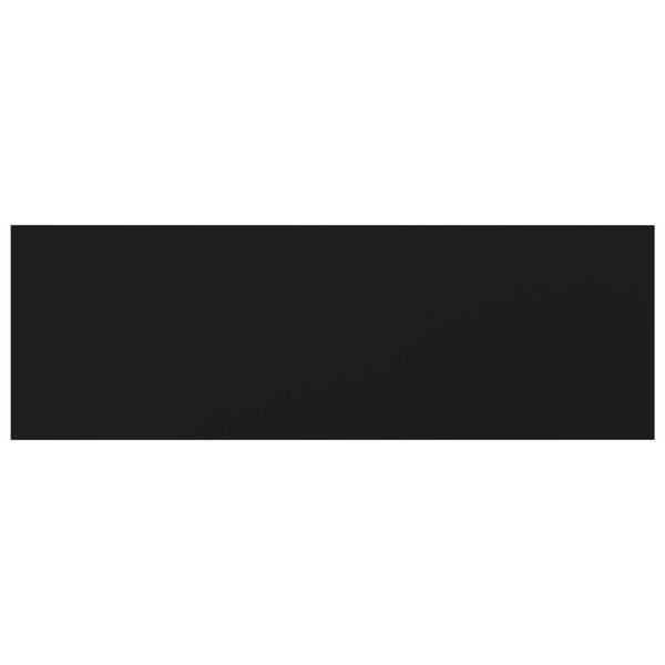 vidaXL Knygų lentynos plok&scaron;tės, 8vnt., juodos, 60x20x1,5cm, MDP