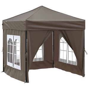 vidaXL Proginė palapinė su &scaron;oninėmis sienomis, taupe, 2x2m
