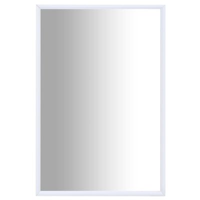 vidaXL Veidrodis, baltos spalvos, 60x40 cm