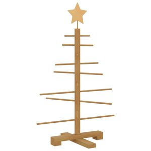 vidaXL Medinė Kalėdų eglutė Ruda 75 cm Bambukas