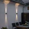 KONSTSMIDE Sieninis LED &scaron;viestuvas Chieri, antracito spalvos, 2x6W