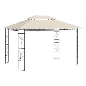 vidaXL Pavėsinė, kreminės spalvos, 4x3x2,7m, 160g/m&sup2;