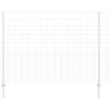 vidaXL Lauko laukinė tvora su stulpais 25 x 1,6 m Sidabrinė Tinklelis