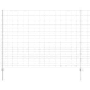 vidaXL Lauko laukinė tvora su stulpais 25 x 1,6 m Sidabrinė Tinklelis