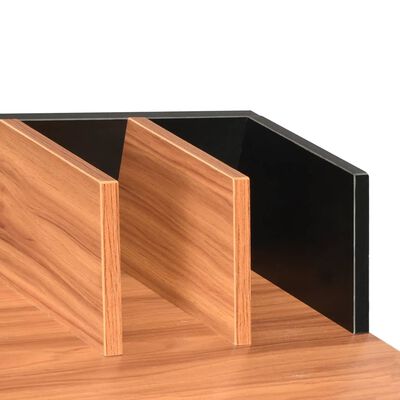 vidaXL Rašomasis stalas, juodos ir rudos spalvos, 80x50x84cm