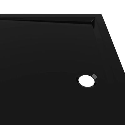 vidaXL Dušo padėklas, juodos spalvos, 80x110cm, ABS, stačiakampis