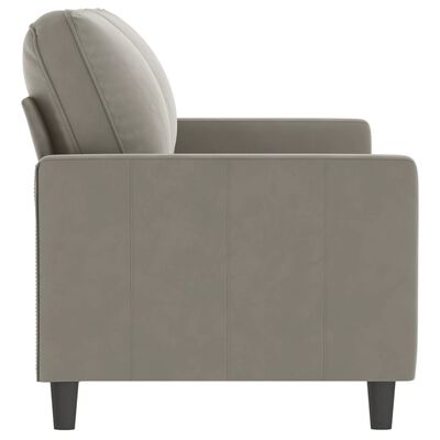 vidaXL Dvivietė sofa, šviesiai pilkos spalvos, 140cm, aksomas