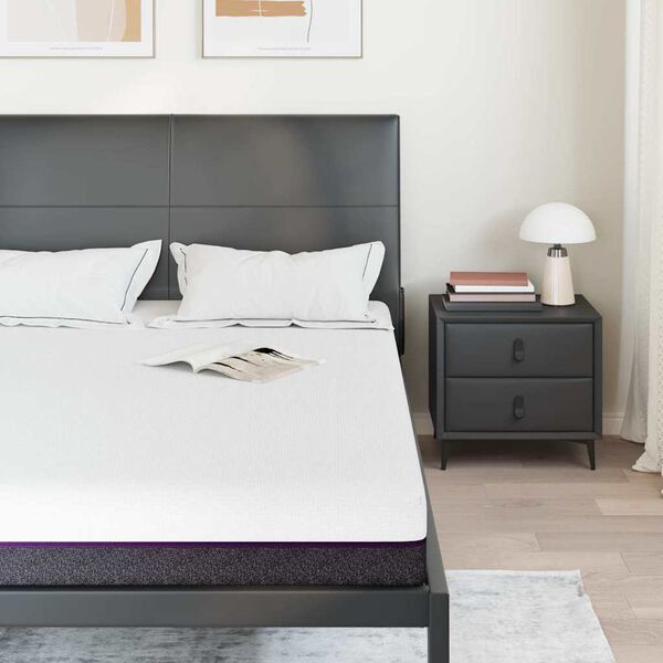 vidaXL Čiužinys Balta ir pilka 160 x 200 cm Žakardinis audinys