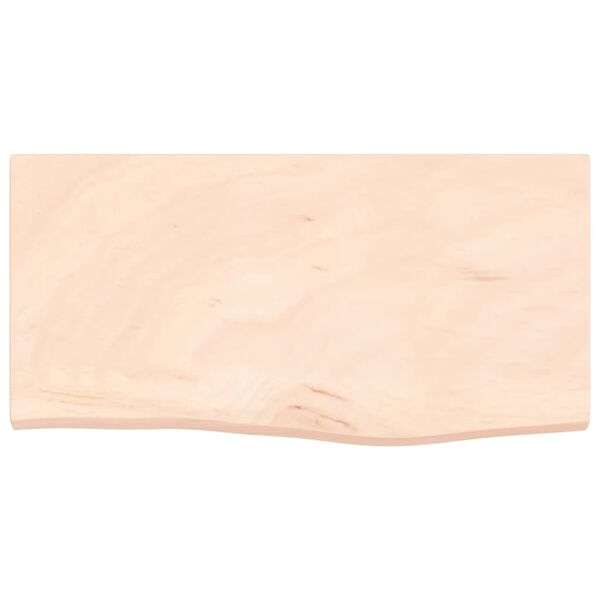 vidaXL Sieninė lentyna, 60x30x(2-4) cm, neapdorotas ąžuolo masyvas