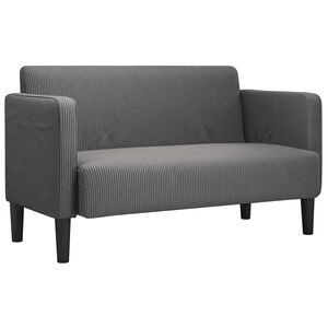 vidaXL Loveseat sofa, tamsiai pilka, 109cm, velvetinis audinys