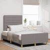 vidaXL Lovos rėmas su galvūgalio Taupe 120 x 200 cm audinys