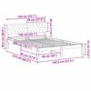 vidaXL Lovos rėmas Ruda ir taupe 140 x 200 cm Pušies masyvas