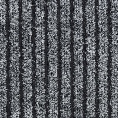 vidaXL Durų kilimėlis, pilkos spalvos, 40x60cm, dryžuotas
