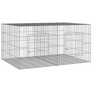vidaXL Triu&scaron;ių narvas, 2 segmentai, 110x79x54cm, galvanizuota geležis