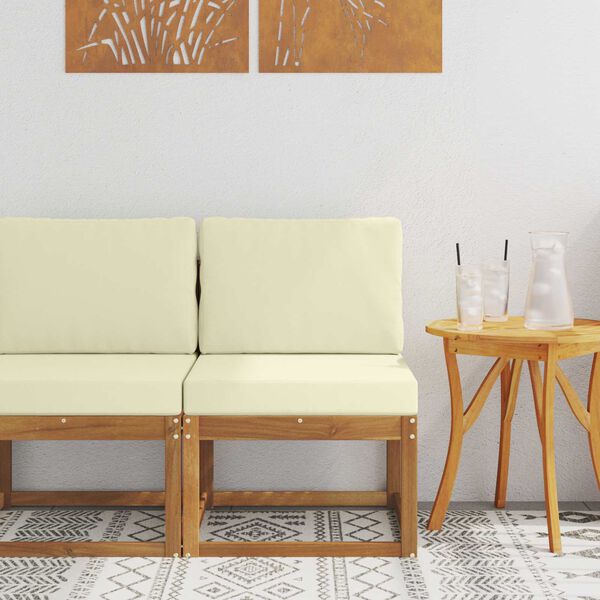 vidaXL Lauko Vidurinis Sofa Kietos akacijos mediena