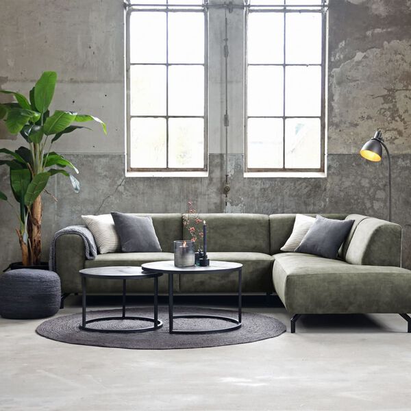 LABEL51 Kilimas Jute, antracito spalvos, 180x180cm, apskritas, XXL