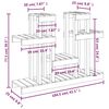 vidaXL Augalų stovas, 104,5x25x77,5cm, pušies medienos masyvas