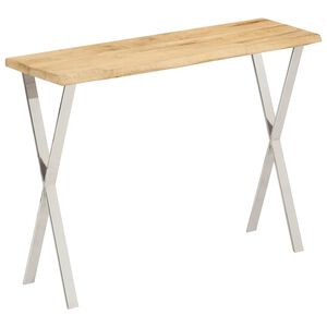 vidaXL Konsolinis staliukas su gyvu kra&scaron;tu, 105x33x76cm, mango mediena