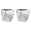 vidaXL Lovelis 2 pcs Sidabro 40 x 40 x 40 cm Nerūdijantis Plienas