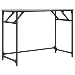 vidaXL Ra&scaron;omasis stalas, pilkas ąžuolo, 100x45x76cm, mediena/plienas