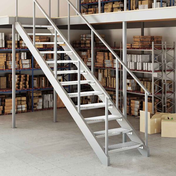 vidaXL Grotelės-laiptų pakopa, 70x24x7cm, galvanizuotas plienas