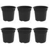 vidaXL Apvalus gėlių vazonas 6 vnt. Juoda &Oslash; 15 x 12 cm Plastmasė