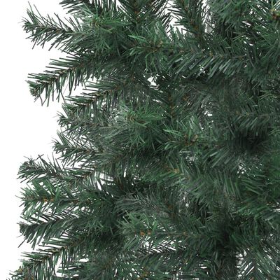 vidaXL Dirbtinė kampinė apšviesta Kalėdų eglutė, žalia, 180cm, PVC