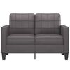 vidaXL Dvivietė sofa, pilkos spalvos, 120cm, dirbtinė oda