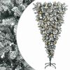 vidaXL Apverstas dirbtinis Kalėdų eglutė su &scaron;akomis 150 cm 150 LED