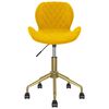 vidaXL Pasukama biuro kėdė, geltonos spalvos, aksomas