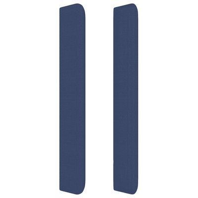 vidaXL Lova su spyruoklėmis ir čiužiniu, mėlyna, 140x200 cm, audinys