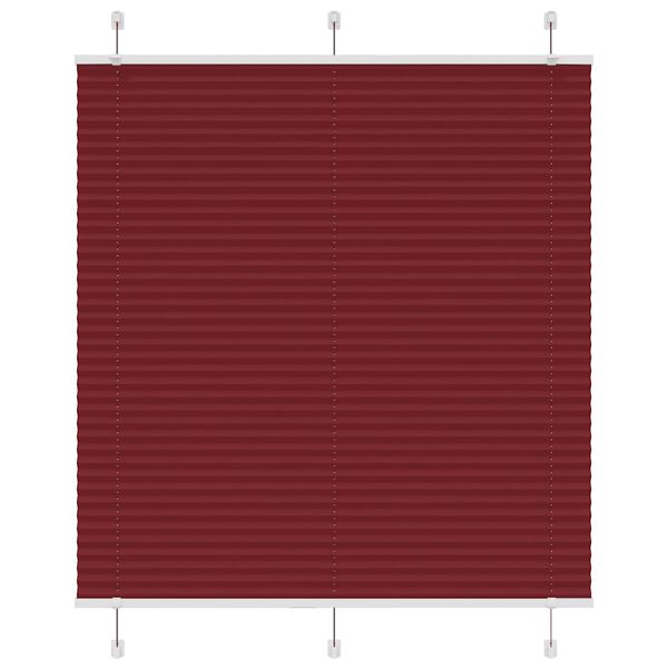 vidaXL Plisuota žaliuze Bordo raudona 120x150 cm Audinio plotis