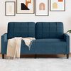 vidaXL Dvivietė sofa, mėlynos spalvos, 140cm, aksomas