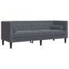 vidaXL Svetainės sofa 3 pcs Tamsiai pilka 194 x 74,5 x 70,5 cm Aksomas